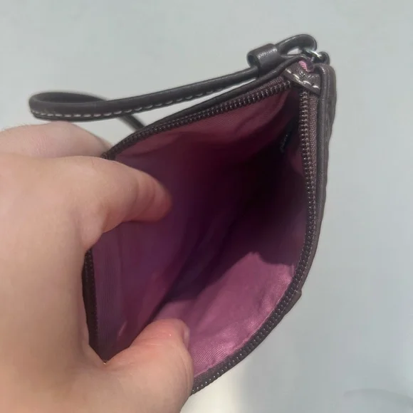 Coach Brown Leather Wristlet - Picture 6 of 7